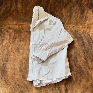 Joseph Abboud Black and White Striped Button Down Shirt